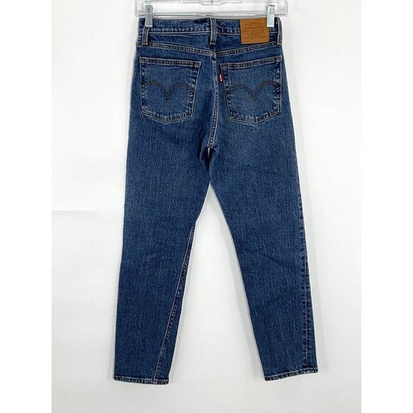 Levi's Jeans Womens 24x26 Blue Wedgie Straight Button Fly‎ High Rise Denim - Picture 7 of 13